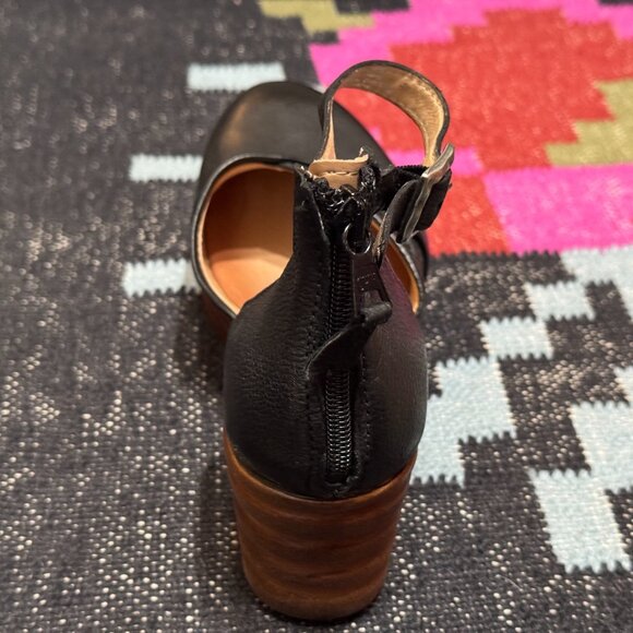 MIZ MOOZ Acadia Wide Mary Jane Platform Wedge Leather Sandal, Black, EU 40 - Picture 5 of 17